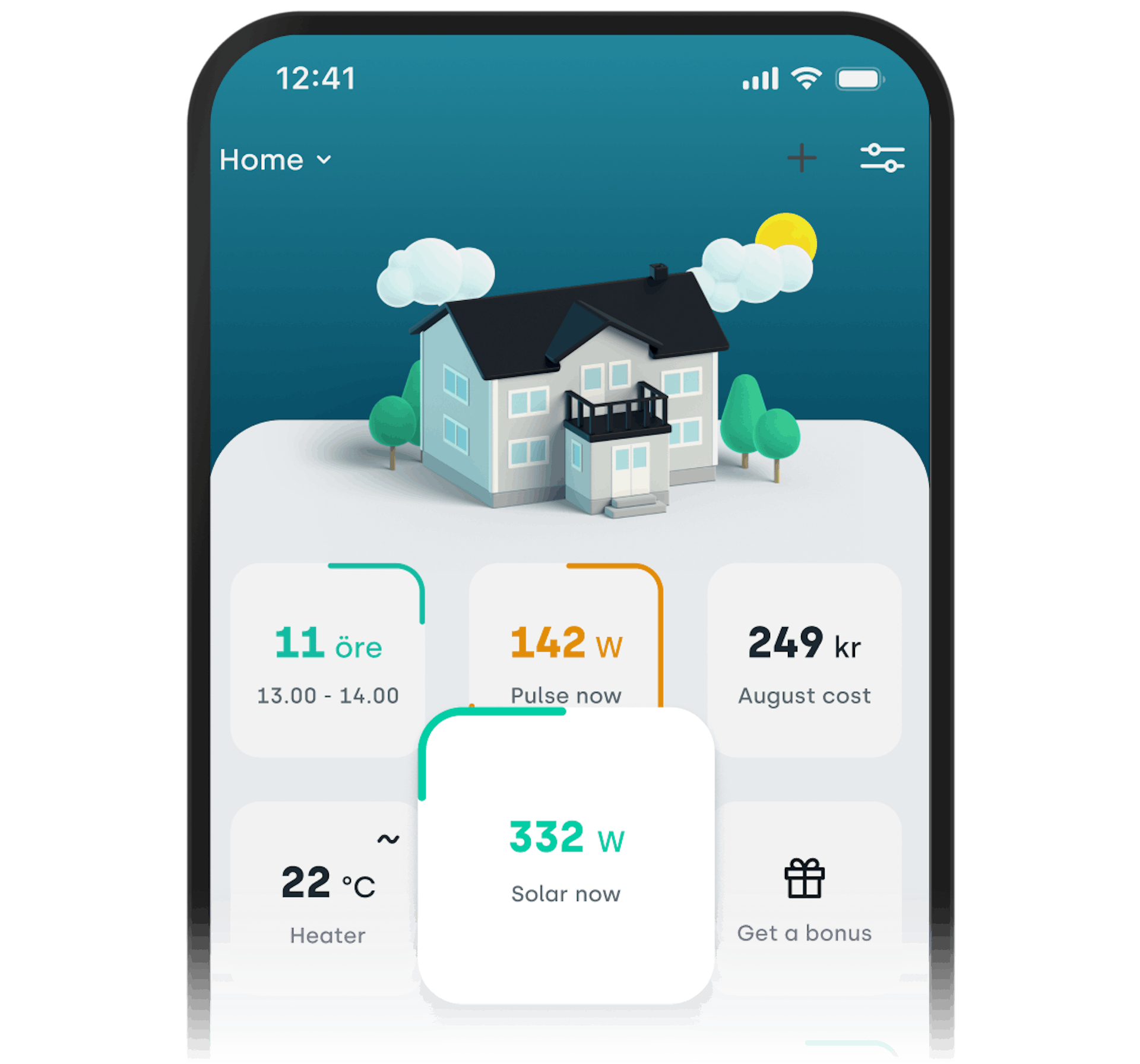 solar heating appscreen