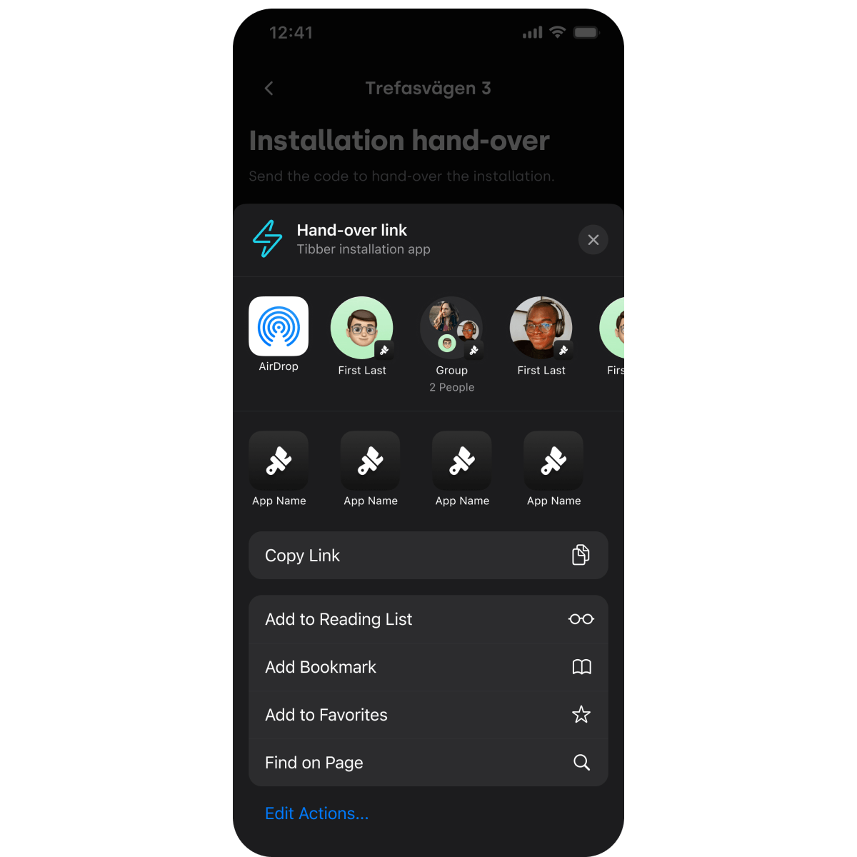 installer app handover