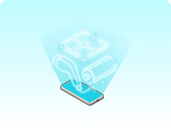 Smart Dynamic Card Icon – Blue