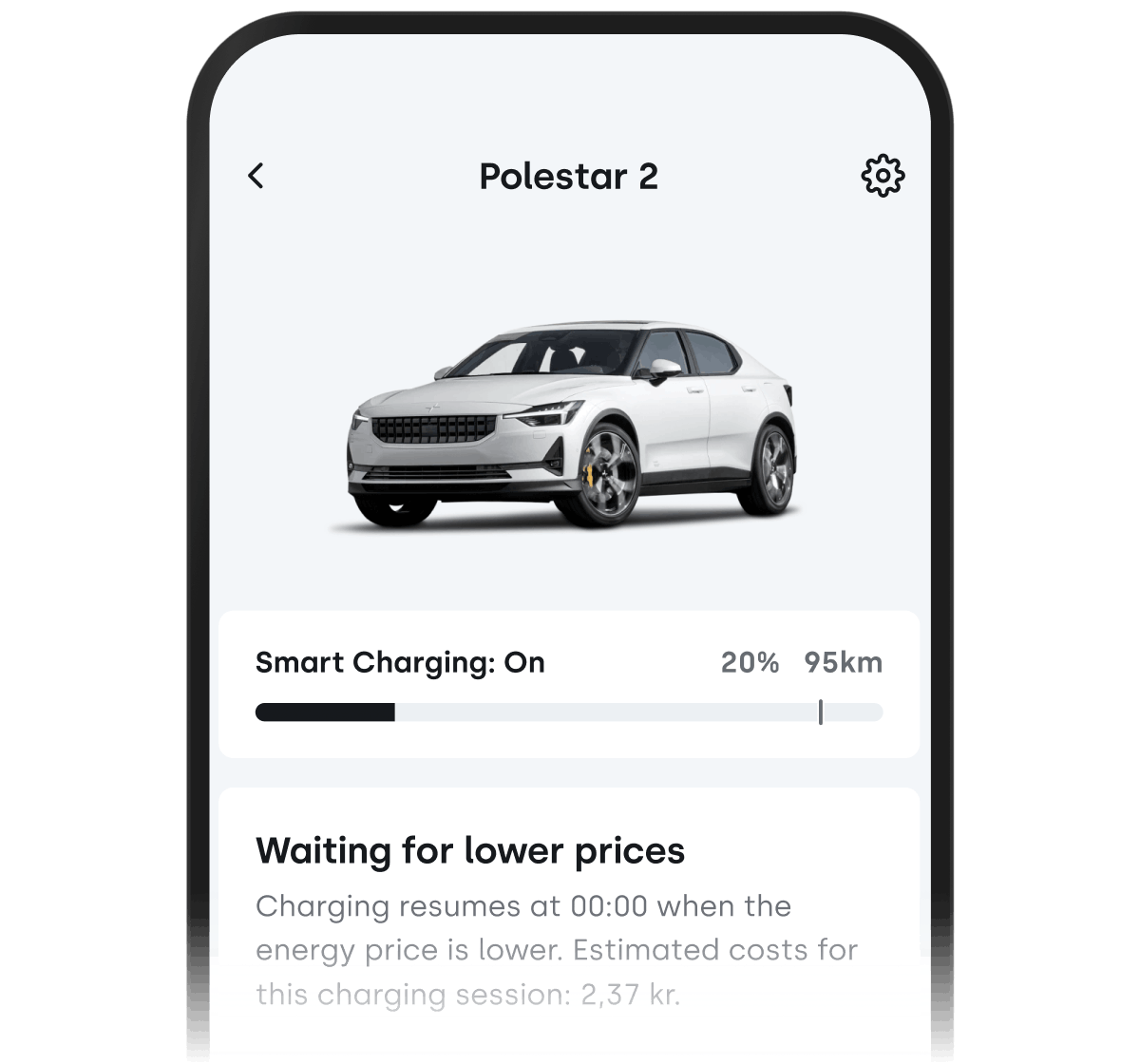 car polestar 2 charge phone