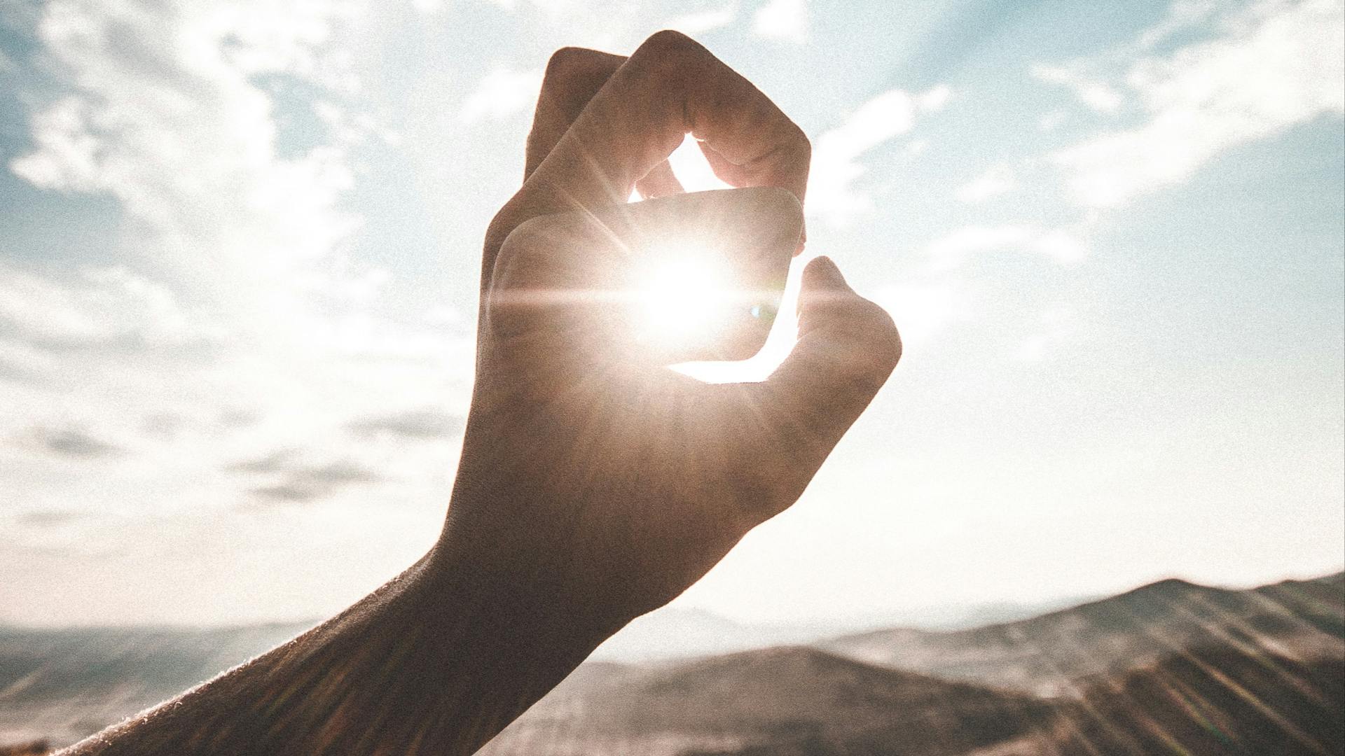 Hand in the sun, a bit solar