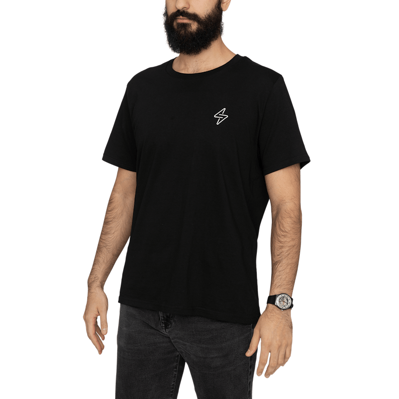 Mellan T-shirt - Black - Model picture male