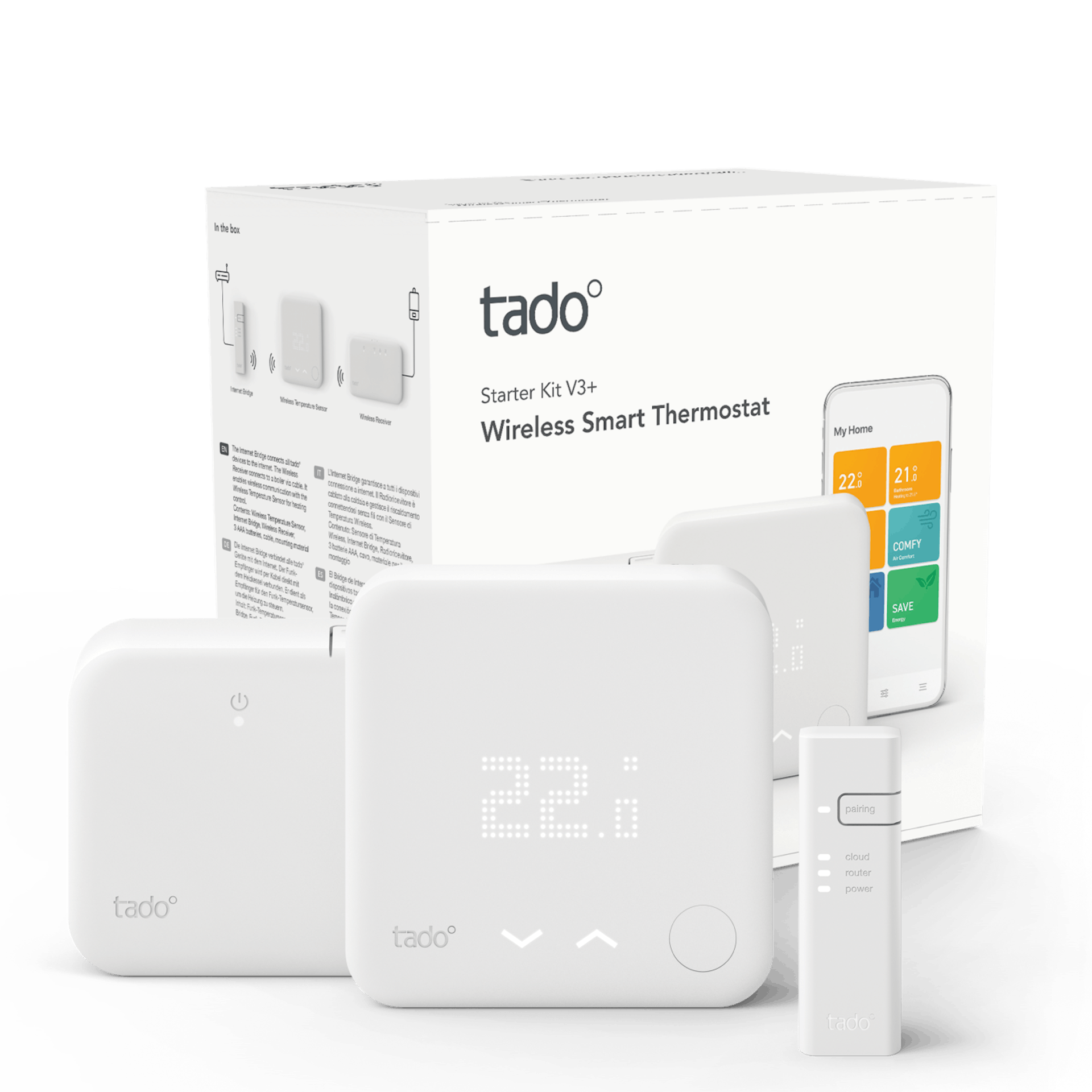 Tado - Wireless Smart Thermostat V3+ - Packaging image