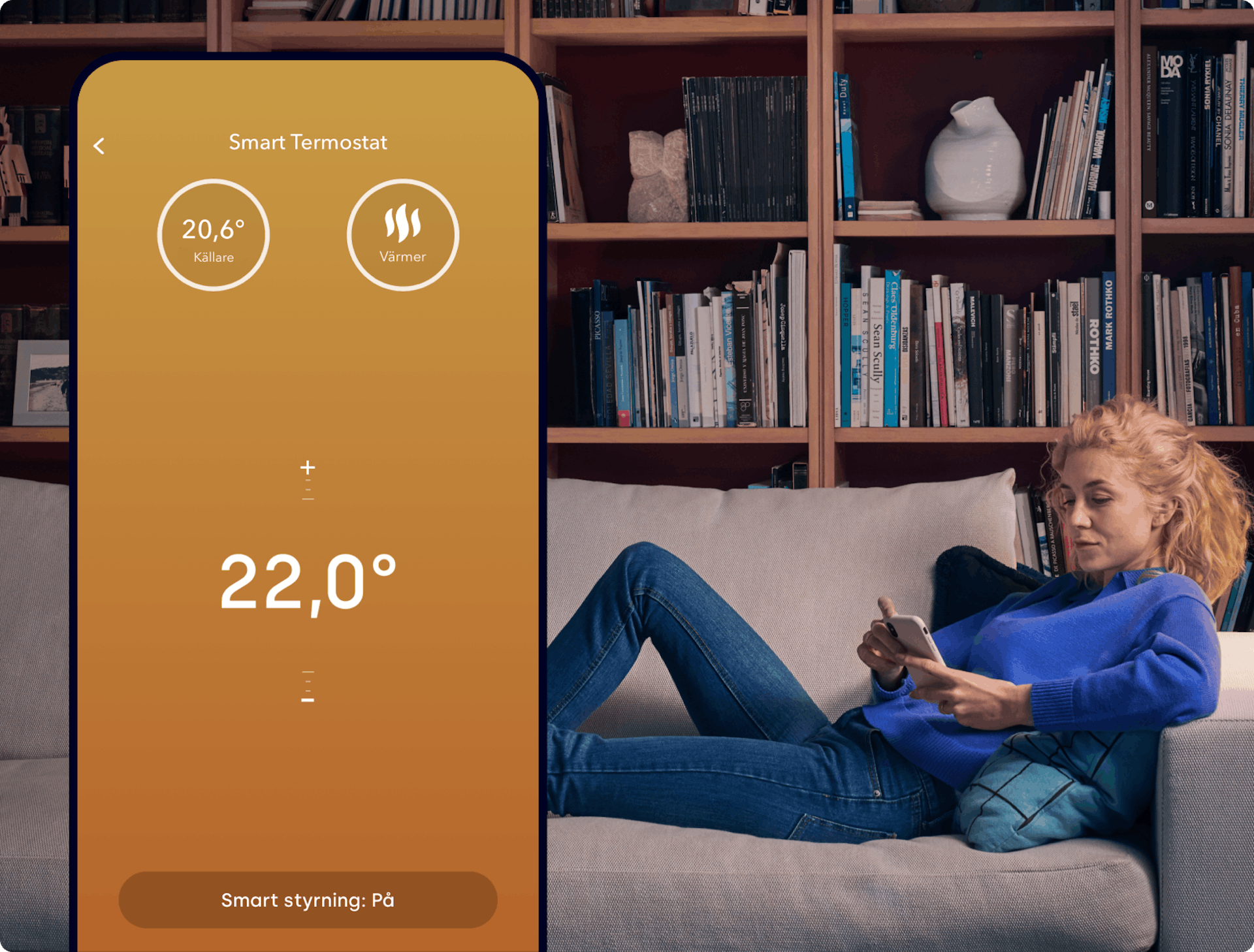 connected-thermostat app+couch