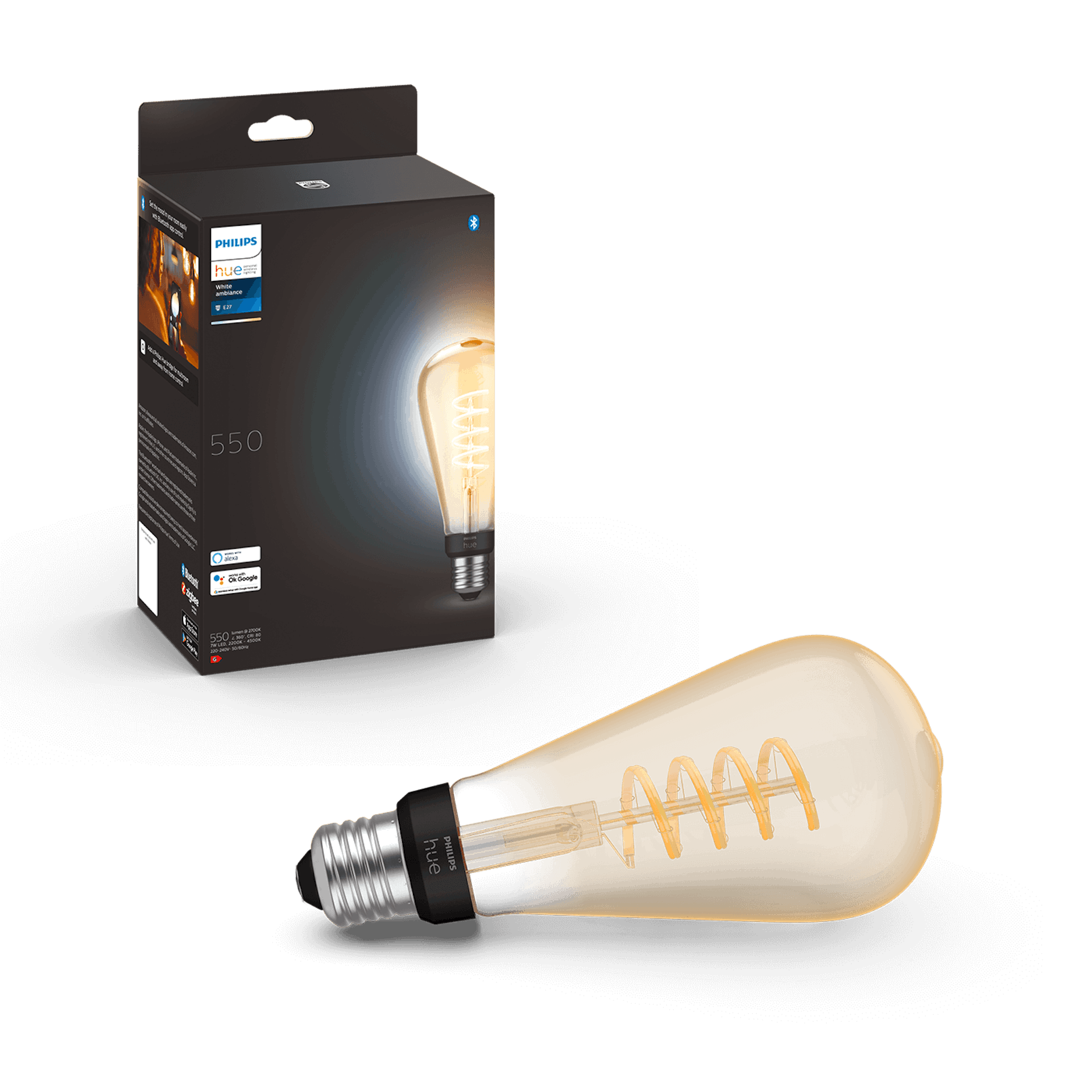 Philips Hue - White Ambiance Filament E27 ST72 - Packaging image