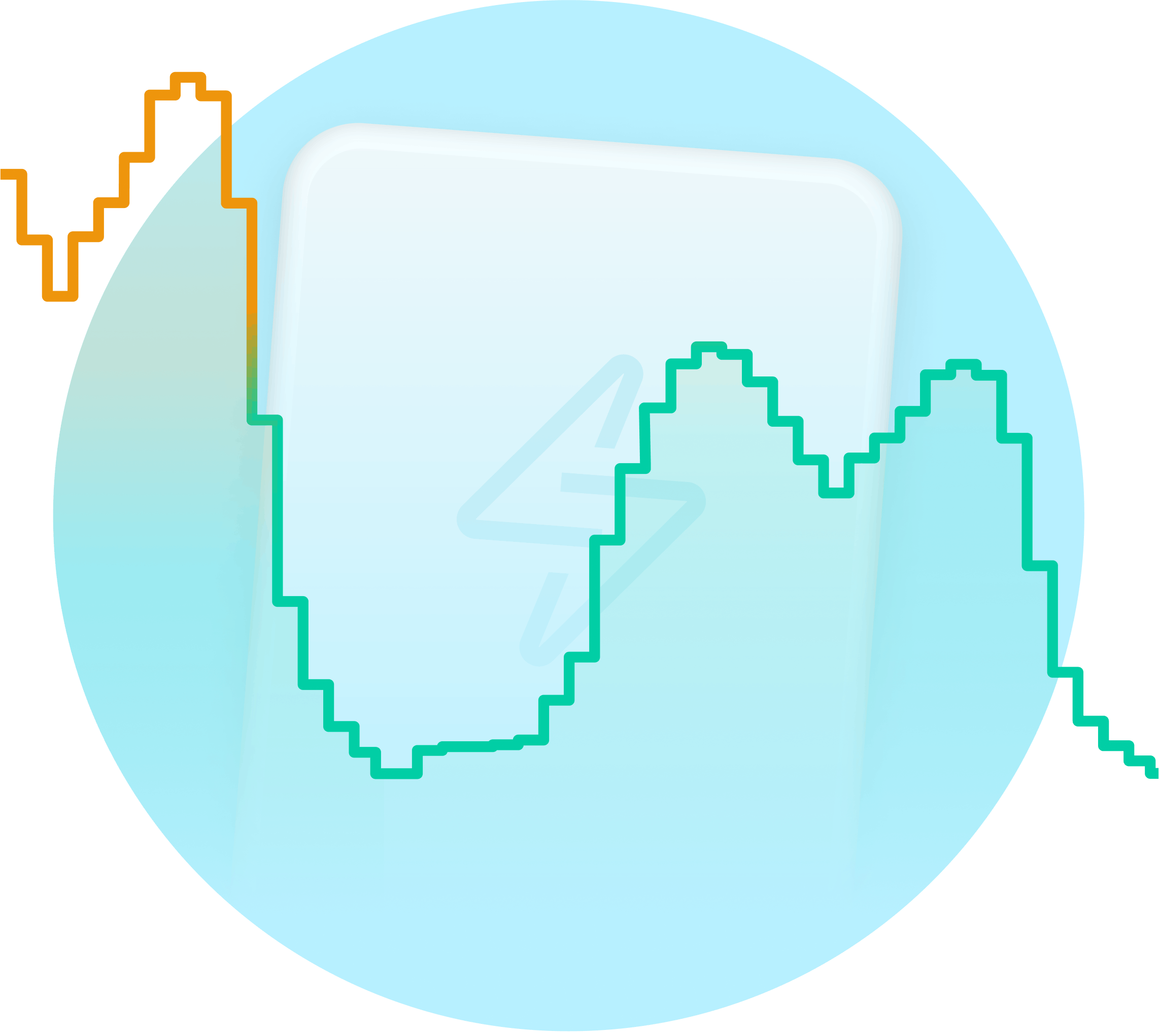 Illustratie van schommelende stroomprijzen (dynamische prijzen)