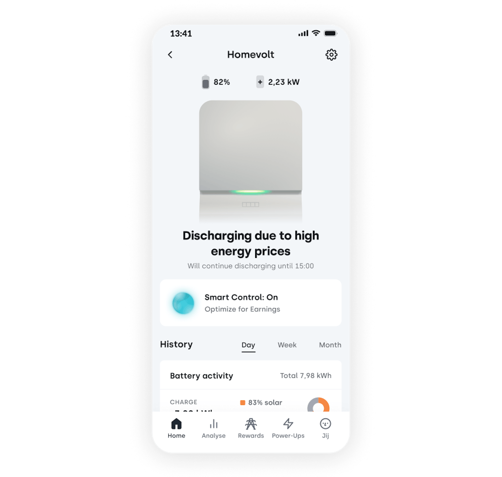 homevolt screen discharging
