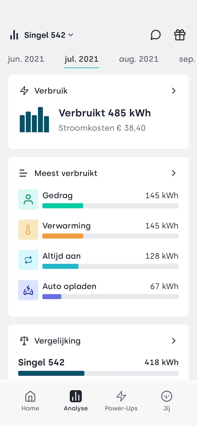 Screenshot - Most used (NL)