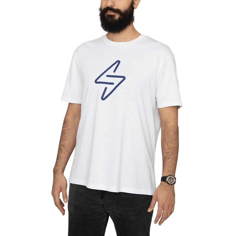 Lyn T-shirt - White - Model picture male