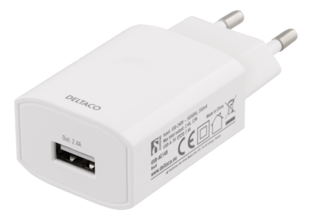 Deltaco power adapter – USB-A - Image